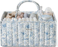 Blissful Diary Floral Diaper Caddy Organizer, Stylish Nursery Storage Basket by BlissfulDiary