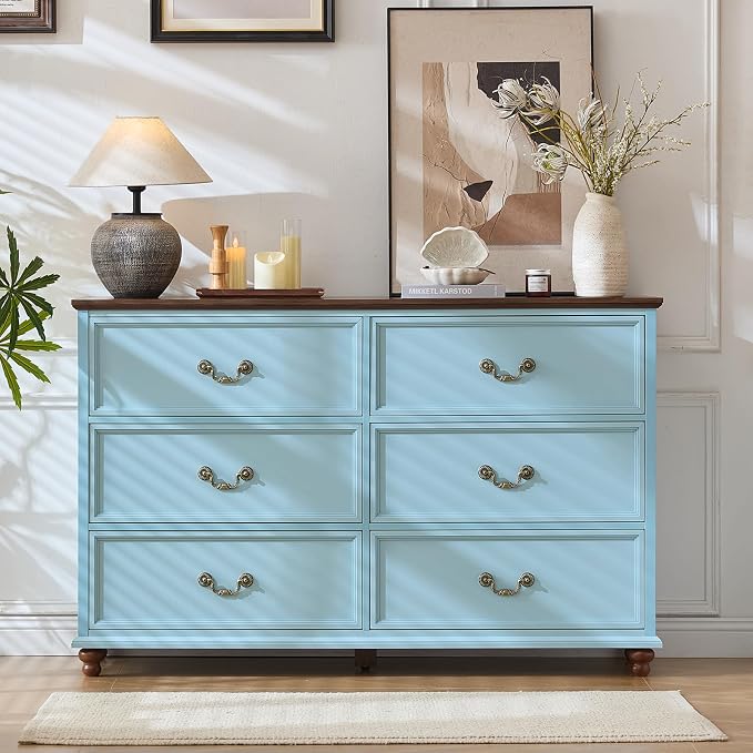 Joaxswe Farmhouse 6 Drawers Dresser - Image 8