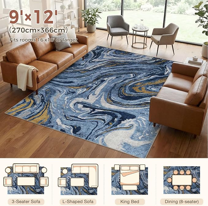 DMOYEST 9x12 Area Rug for Living Room - Image 3