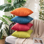 MIULEE Pack of 2 Decorative Outdoor Solid Waterproof Throw Pillow Covers Spring - Image 5
