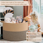 INDRESSME 115L Extra Large Blanket Basket, Woven Baskets - Image 3