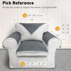 Velvet Couch Arm Covers, Headrest/Backrest Cover, Seat Slipcover - Image 2