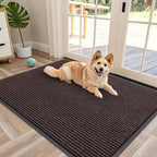 OLANLY Front Door Mat 47x34, Waterproof Heavy-Duty Indoor Outdoor Doormat | Tan by OLANLY