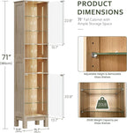 Glass Display Cabinet, 8-Tier Curio Cabinets - Image 2