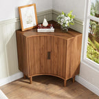 Fluted Corner Cabinet, Small Corner Floor Cabinet - Image 8