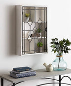 Kate and Laurel Megara Decorative Wooden Wall Hanging Curio Cabinet - Image 2
