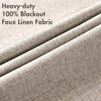 MIULEE 100% Blackout Linen Curtains - Image 5