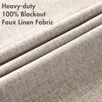 MIULEE 100% Blackout Linen Curtains - Image 5