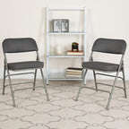 Flash Furniture 2 Pack HERCULES Series Premium Curved Triple Braced & Double - Image 2