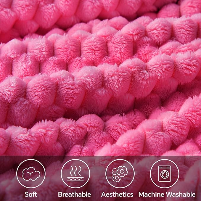 BEDELITE Hot Pink Throw Blanket - Image 3