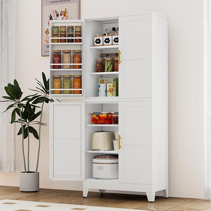 GAIOUS 74.8" Tall Metal Food Cabinet, Storage Cabinets - Image 6