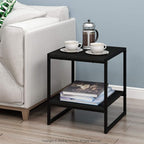 FURINNO Camnus Modern Living 2-Tier End Table, 15.9 in x 15.75 in x 18 in - Image 2