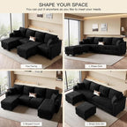 Belffin U Shaped Couch with Reversible Chaises Sectional Couches - Image 5