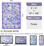 DUKINO 6x9 Area Rugs, Floral Washable Rug - Image 2