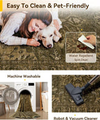 RELEANY Washable Area Rug, Large 10'x14', Water Repellent, Pet Friendly - Image 5