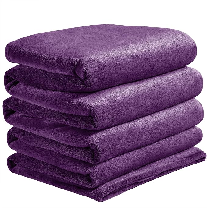 BEDELITE Fleece Blanket Soft Plush Oversized Bed Blanket Purple 120"x120" | - Image 9