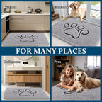 OLANLY Dog Door Mat for Muddy Paws 30x20, Paw Print Design Chenille Mud Mat | - Image 8