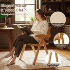 Furlide Rattan Dining Chairs Set of 2, Modern Mid Century Accent Chairs - Image 3