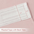 MIULEE Light Pink Back Tab Blackout Curtains 52x72 Inches Long 2 Panels Set | - Image 4
