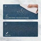 BALCONY & FALCON Placemats Set of 4 Faux Linen Cloth Place Mats Washable - Image 3