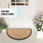 OLANLY Half Circle Front Door Mat Outside 29.5x17 All-Season Rubber Doormat | - Image 2
