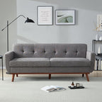 Kingfun 77.2" W Loveseat Sofa, Mid Century Modern Decor Love Seat Couches - Image 3