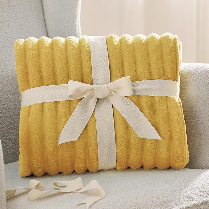 Bedsure Soft Yellow Throw Blanket - Image 9