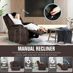 LEVELEVE Retro Rocking Recliner Chair, Massage Rocker Recliner Chair - Image 4