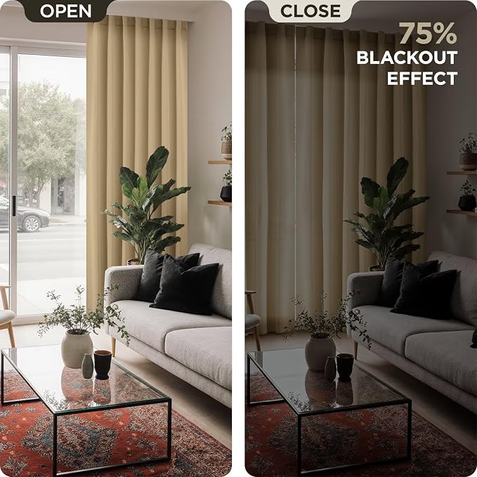 Joydeco White Blackout Curtains 96 Inches Long - Image 7