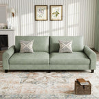 EASE MOOSE 88.5" Large Seat Faux Leather Loveseat Sofa, Waterproof and - Image 4