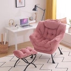 Tiita Lazy Chair with Ottoman, Comfy Leisure Sofa Reading Chair with Footrest - Image 8