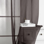 Chyhomenyc Chocolate Brown Sheer Curtains 72 Inch Length 2 Panels, Light - Image 8