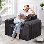 Hobestluk Single Sofa Foam Couch Sofa by YourHomeDeservesMore