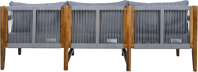 VilroCaz 3-Piece Patio Conversation Set, All Weather Sectional Sofa Set - Image 5