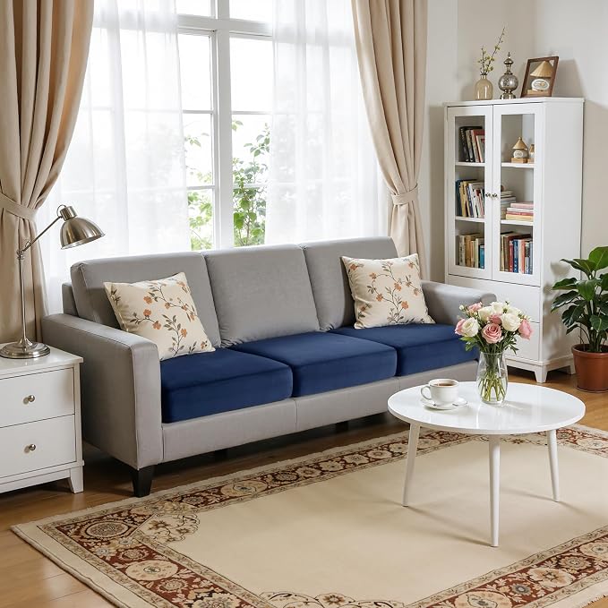 Hokway Velvet Couch Cushion Covers Water Resistant Seat Covers Stretch Sofa by Hokway