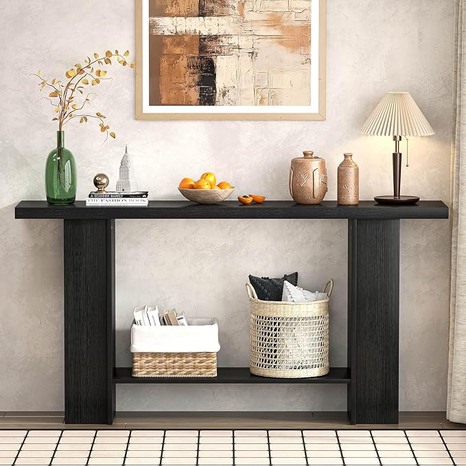 FOLUBAN Black Entryway Table - Image 4