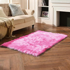 duduta Hot Pink Faux Sheepskin Fur Rug 3x5 ft, Fluffy Carpet Rug | Shag Fuzzy - Image 5