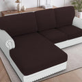 H.VERSAILTEX Sectional Couch Covers 3 Pieces Sofa Seat Cushion Covers L Shape by HVERSAILTEX