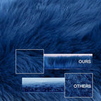 SERISSA 2x6 Fluffy Dark Blue Faux Fur Area Rug - Image 3