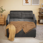 Gizoon 3 in 1 Velvet Sleeper Sofa Bed, 52 Inch 2-Seat Pull Out Couch - Image 4