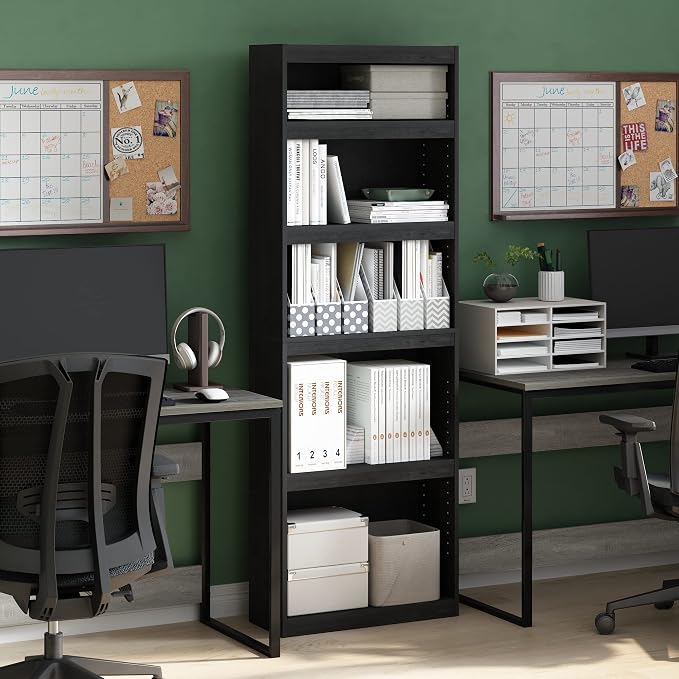 Furinno Jaya Enhanced Home 5-Tier Shelf Bookcase - Image 2