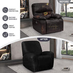 ANARACHON Leather Look Recliner Chair Covers, 4-Pieces Stretch Recliner Cover - Image 6