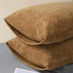 CaliTime Decorative Throw Pillow Covers 26 X 20 Inches Apricot Brown | Pack of 2 - Image 4