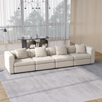 Guyii Modern 140.94" Long Oversized 4-Seat Velvet Sectional Sofa, Convertible - Image 8
