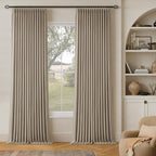 Deep Flax Pinch Pleated Blackout 102 Inch Bedroom Curtains Dual Layer | by Twodrapes