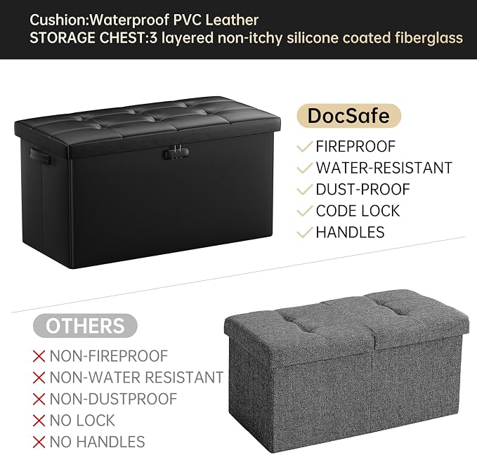 DocSafe Storage Ottoman Bench - Image 9