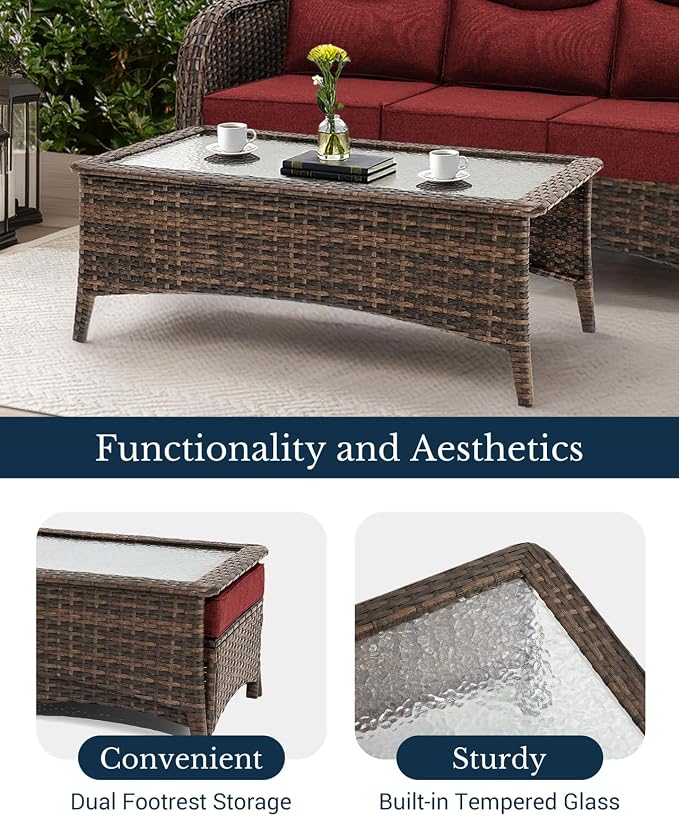 HILLGA Luxury High Back Patio Furniture Set - Image 5