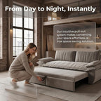 73.2" Sofa Bed Queen, 3-in-1 Pull Out Sofa Bed - Image 6