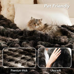 L'AGRATY Faux Rabbit Fur Throw Blanket - Image 7