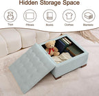 WUTUTUEE 30" Fabric Square Storage Ottoman - Image 7